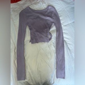 Hollister tie crop sweater